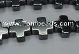 CHE1006 15.5 inches 10*10mm cross hematite beads wholesale