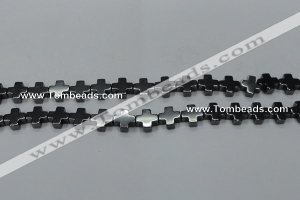 CHE1006 15.5 inches 10*10mm cross hematite beads wholesale