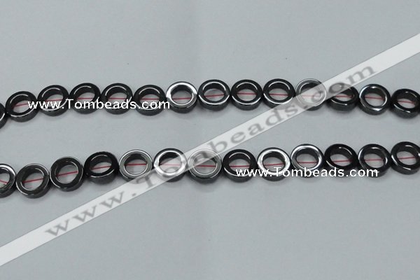 CHE1015 15.5 inches 12mm donut hematite beads wholesale