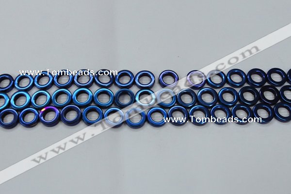 CHE1020 15.5 inches 12mm donut plated hematite beads wholesale