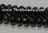 CHE103 15.5 inches 4*6mm faceted rondelle hematite beads wholesale