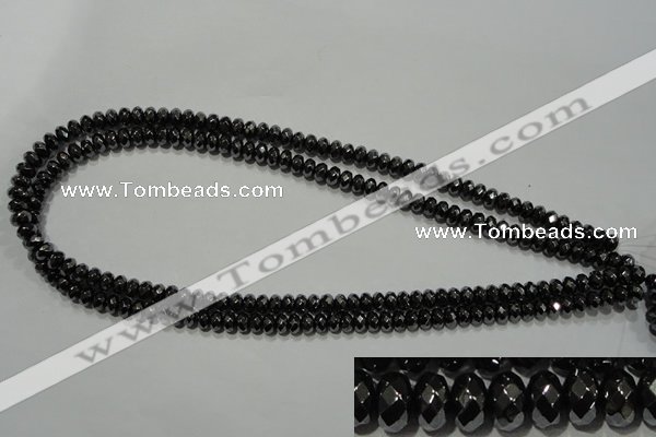 CHE103 15.5 inches 4*6mm faceted rondelle hematite beads wholesale