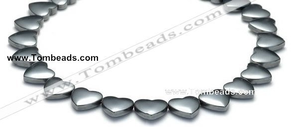 CHE12 15 inches 12mm heart shape hematite beads Wholesale