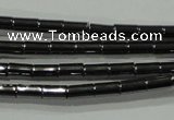 CHE120 15.5 inches 2*4mm tube hematite beads wholesale