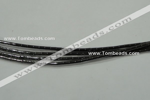 CHE120 15.5 inches 2*4mm tube hematite beads wholesale