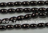 CHE136 15.5 inches 3*5mm rice hematite beads wholesale