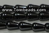 CHE146 15.5 inches 5*8mm teardrop hematite beads wholesale