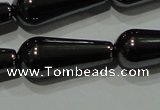 CHE149 15.5 inches 8*20mm teardrop hematite beads wholesale