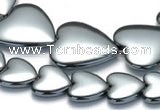 CHE16 16 inches 16mm & 25mm heart shape hematite beads Wholesale