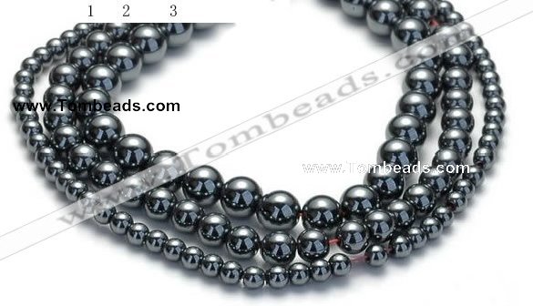 CHE18 16 inches 4mm & 6mm & 8mm round hematite beads Wholesale