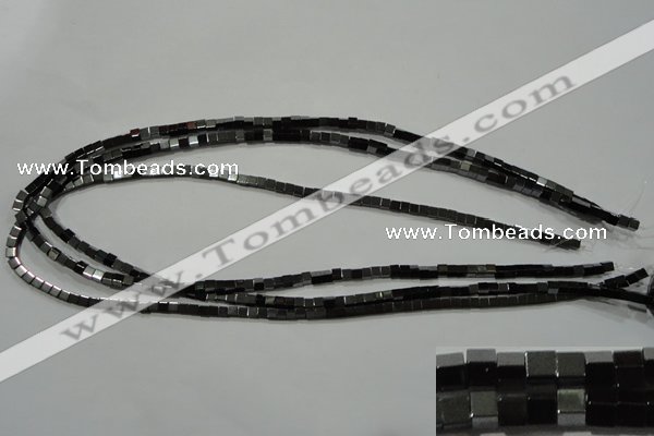 CHE180 15.5 inches 3*3mm cube hematite beads wholesale