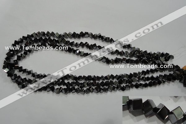 CHE186 15.5 inches 4*4mm cube hematite beads wholesale