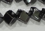 CHE187 15.5 inches 6*6mm cube hematite beads wholesale