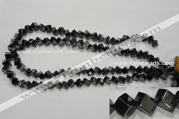 CHE187 15.5 inches 6*6mm cube hematite beads wholesale