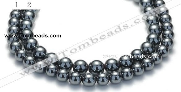 CHE19 16 inches 10mm & 12mm round hematite beads Wholesale