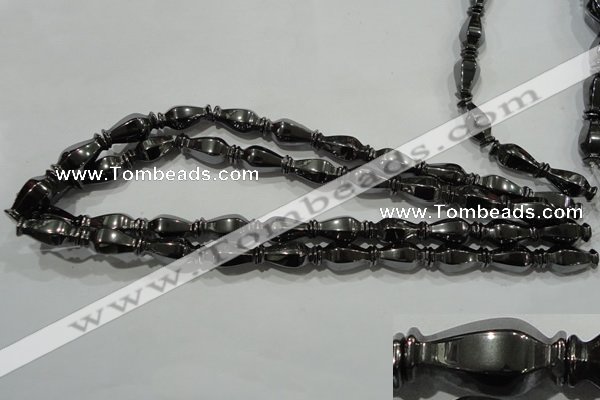 CHE197 15.5 inches 10*20mm vase-shaped hematite beads wholesale