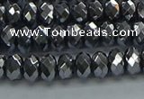 CHE2001 15.5 inches 4*6mm faceted rondelle hematite beads