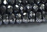 CHE2002 15.5 inches 5*8mm faceted rondelle hematite beads