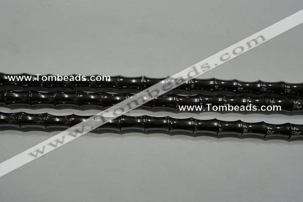 CHE204 15.5 inches 8*12mm bamboo hematite beads wholesale