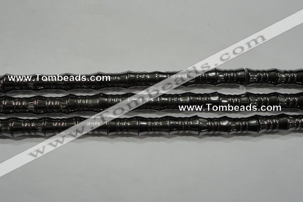 CHE207 15.5 inches 8*12mm bamboo hematite beads wholesale