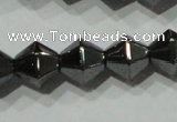 CHE216 15.5 inches 8*8mm faceted bicone hematite beads wholesale