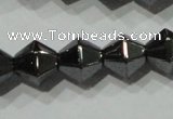 CHE216 15.5 inches 8*8mm faceted bicone hematite beads wholesale