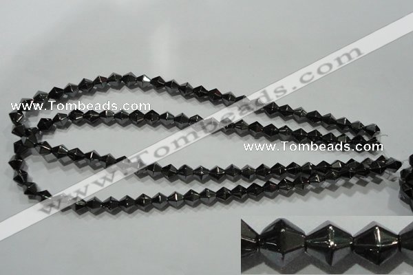 CHE216 15.5 inches 8*8mm faceted bicone hematite beads wholesale