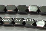 CHE222 15.5 inches 5*8mm faceted cuboid hematite beads wholesale