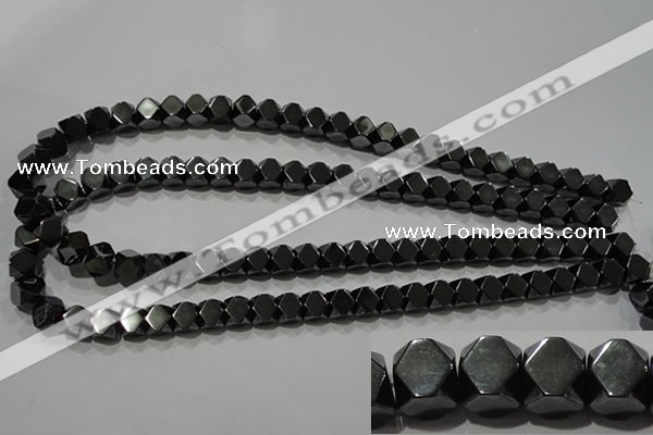 CHE223 15.5 inches 8*8mm faceted cube hematite beads wholesale