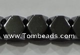 CHE224 15.5 inches 10*10mm faceted cube hematite beads wholesale