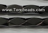 CHE225 15.5 inches 10*20mm faceted cuboid hematite beads wholesale