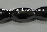 CHE227 15.5 inches 8*16mm faceted rice hematite beads wholesale