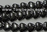 CHE256 15.5 inches 6*6mm heart hematite beads wholesale