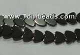 CHE268 15.5 inches 8*8mm heart hematite beads wholesale