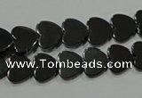 CHE269 15.5 inches 10*10mm heart hematite beads wholesale