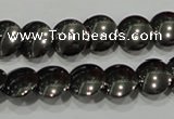 CHE271 15.5 inches 12mm flat round hematite beads wholesale