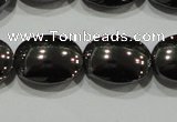 CHE277 15.5 inches 10*14mm oval hematite beads wholesale