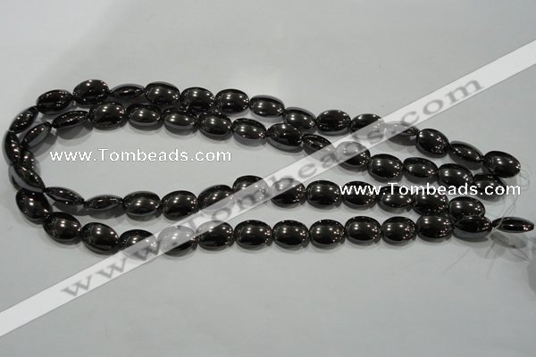 CHE277 15.5 inches 10*14mm oval hematite beads wholesale