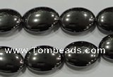 CHE279 15.5 inches 13*18mm oval hematite beads wholesale