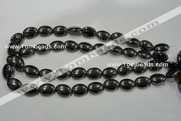 CHE279 15.5 inches 13*18mm oval hematite beads wholesale