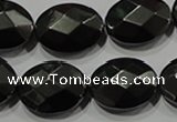 CHE284 15.5 inches 13*18mm faceted oval hematite beads wholesale