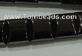 CHE286 15.5 inches 10*10mm square double drilled hematite beads wholesale