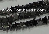 CHE292 15.5 inches 4mm star hematite beads wholesale