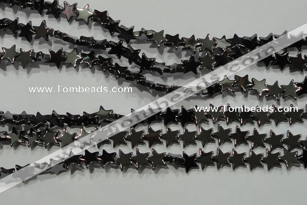 CHE294 15.5 inches 8mm star hematite beads wholesale