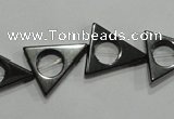 CHE300 15.5 inches 16*18mm triangle hematite beads wholesale