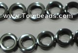 CHE302 15.5 inches 12mm donut hematite beads wholesale