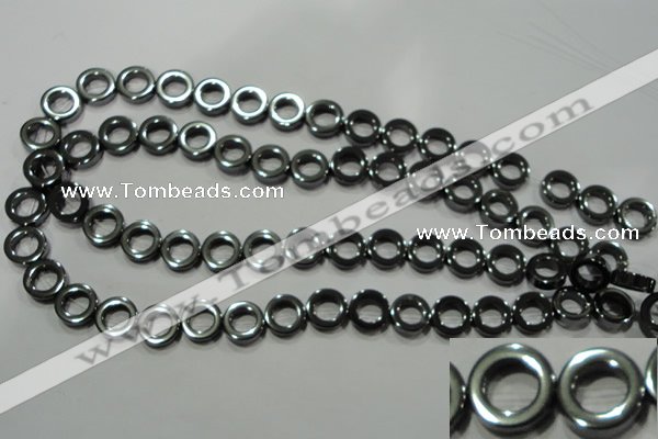 CHE302 15.5 inches 12mm donut hematite beads wholesale