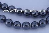 CHE32 16 inches 4mm faceted round hematite beads Wholesale