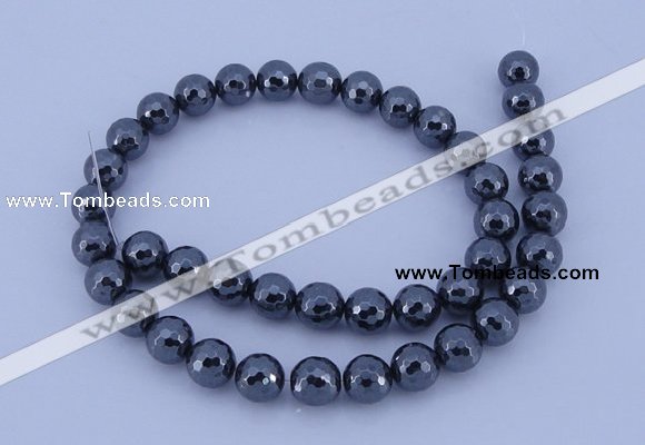 CHE32 16 inches 4mm faceted round hematite beads Wholesale