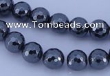 CHE34 16 inches 8mm faceted round hematite beads Wholesale